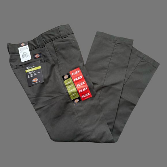 Dickies Flex Twill Slim Fit Dark Green Work Pants 30x32 NWT - Picture 2 of 8